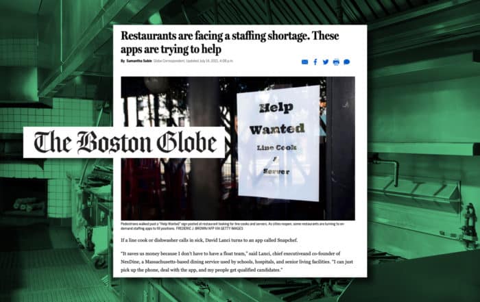 Snapchef featured in boston globe